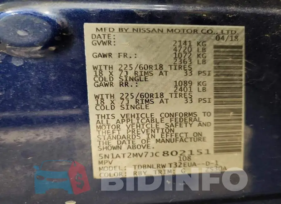 5N1AT2MV7JC802151 Photo# 13