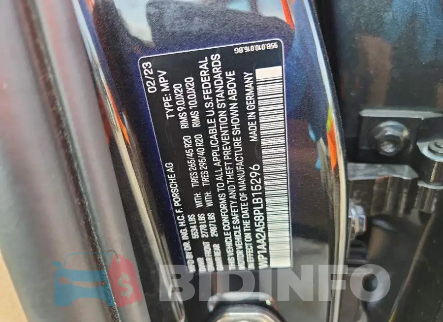 WP1AA2A58PLB15296 Photo# 13