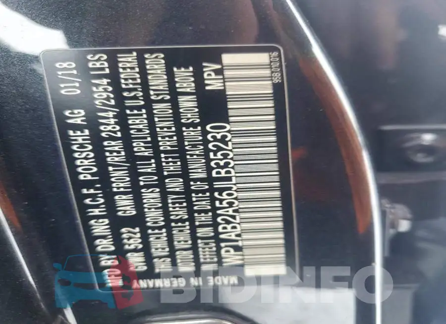 WP1AB2A56JLB35230 Photo# 13