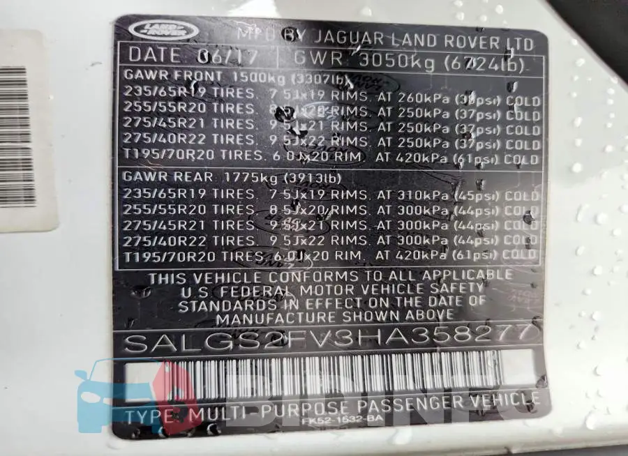 SALGS2FV3HA358277 Photo# 12