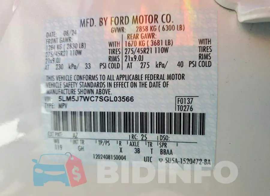 5LM5J7WC7SGL03566 Photo# 13