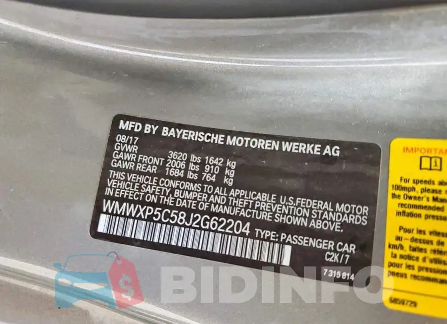 WMWXP5C58J2G62204 Photo# 14
