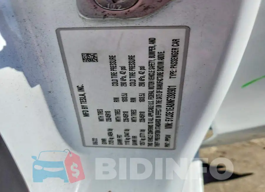 5YJ3E1EA8NF288901 Photo# 12