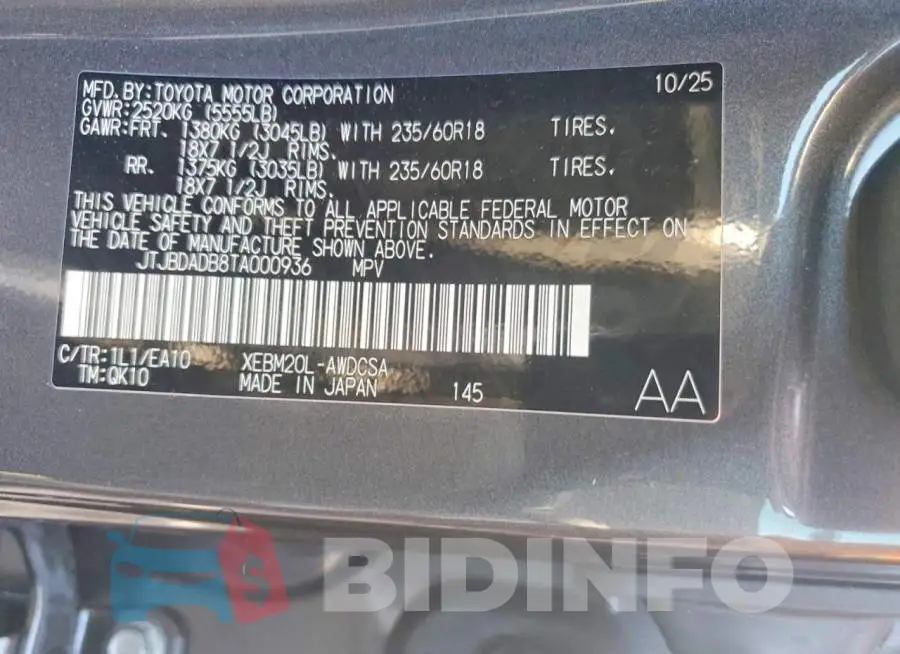JTJBDADB8TA000936 Photo# 13