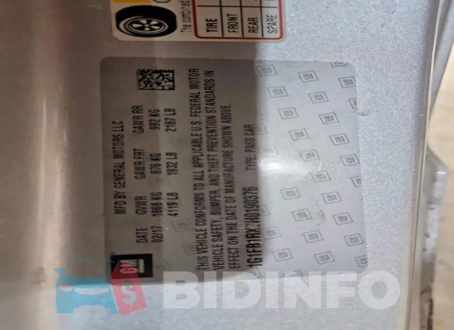 1G1FB1RX7H0190376 Photo# 12