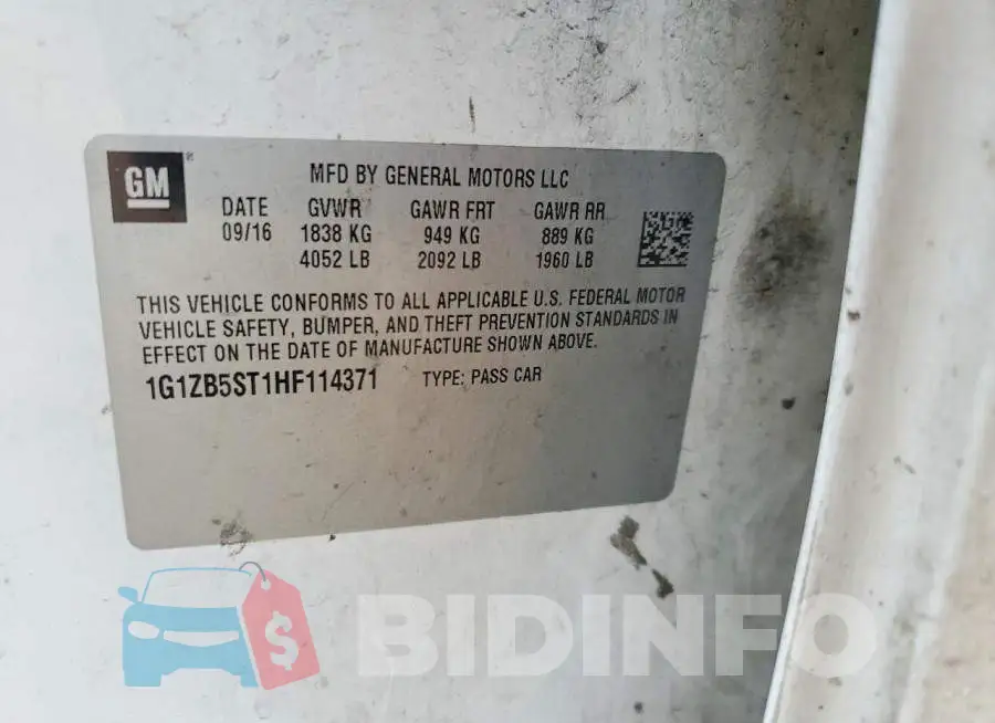 1G1ZB5ST1HF114371 Photo# 12