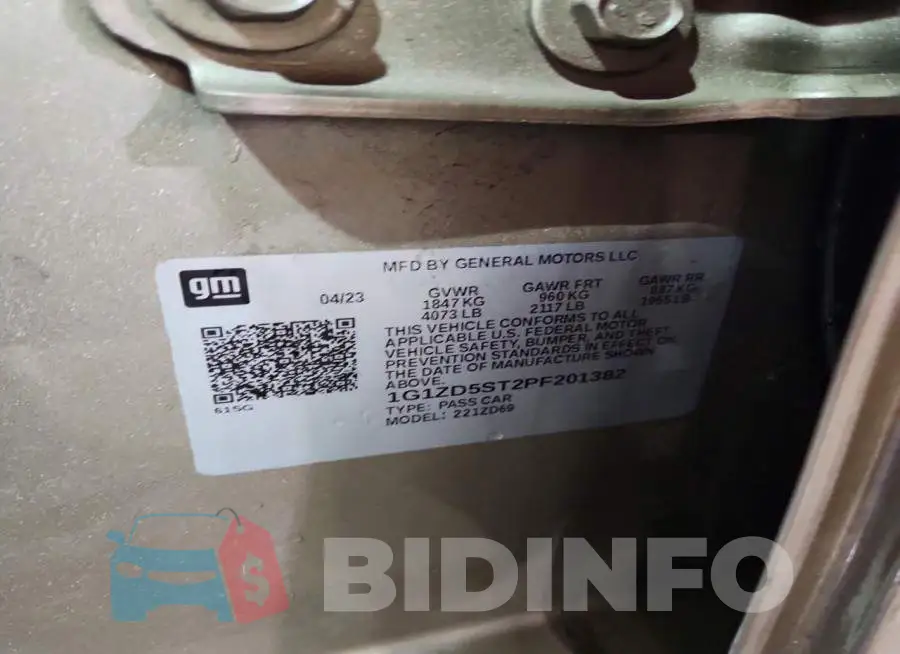 1G1ZD5ST2PF201382 Photo# 13