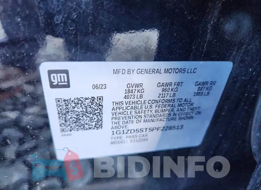 1G1ZD5ST5PF228513 Photo# 13