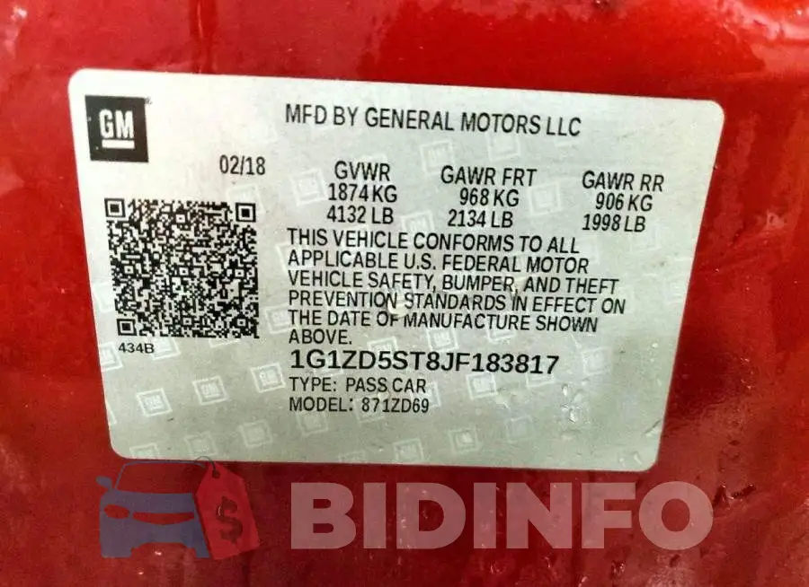 1G1ZD5ST8JF183817 Photo# 12