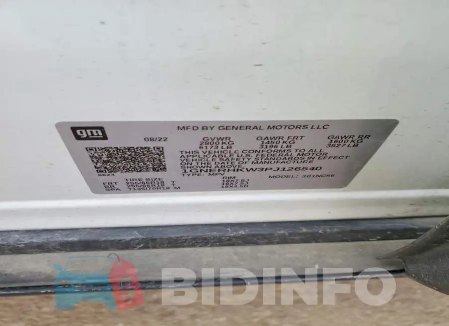 1GNERHKW3PJ126540 Photo# 13