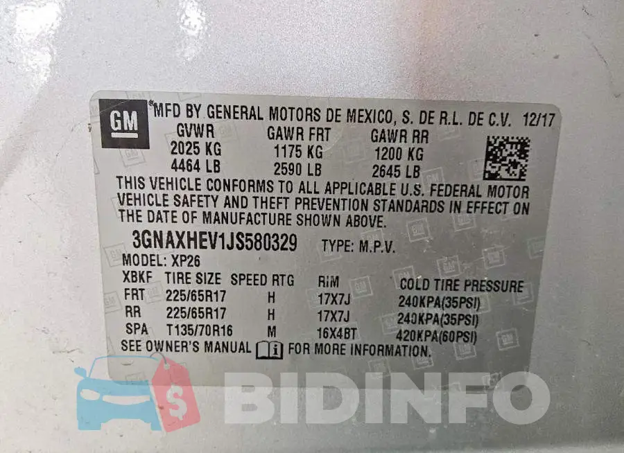 3GNAXHEV1JS580329 Photo# 13