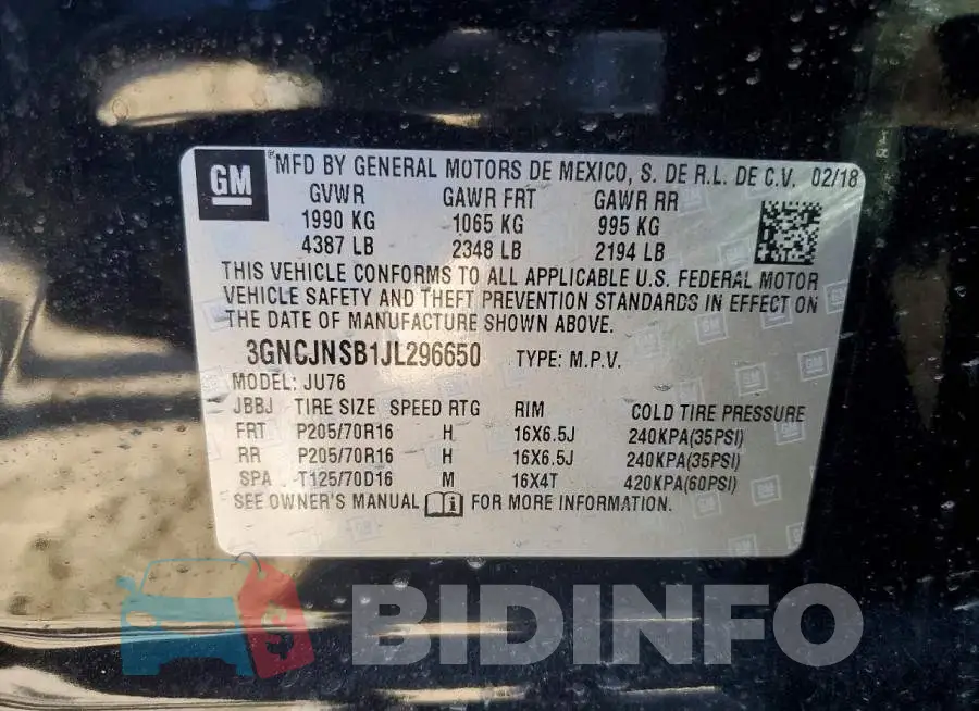 3GNCJNSB1JL296650 Photo# 12