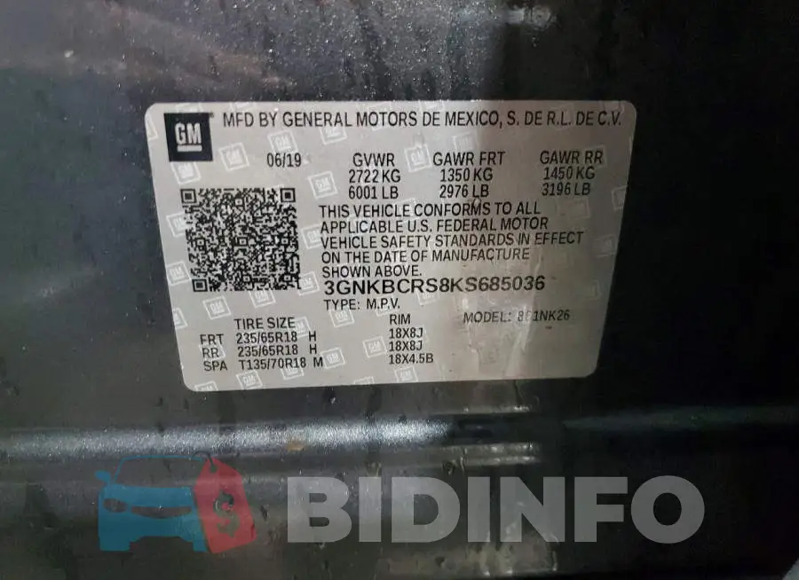 3GNKBCRS8KS685036 Photo# 13