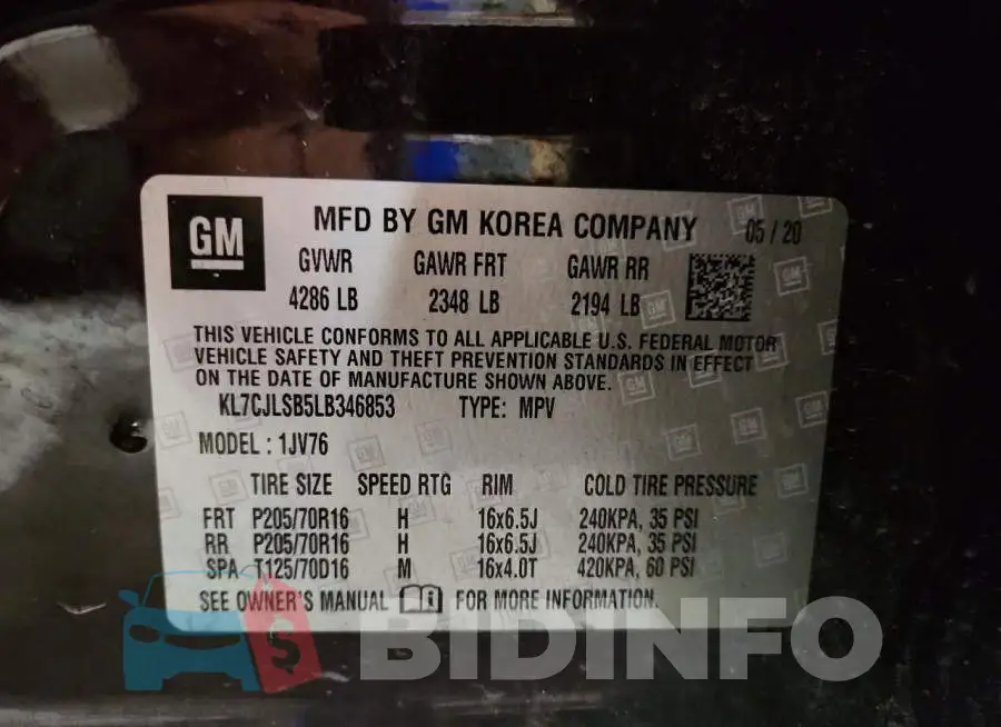 KL7CJLSB5LB346853 Photo# 12