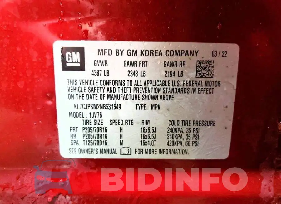 KL7CJPSM2NB531549 Photo# 12