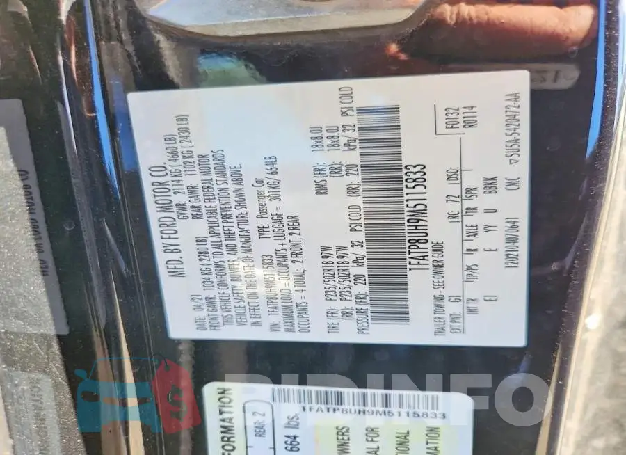 1FATP8UH9M5115833 Photo# 12