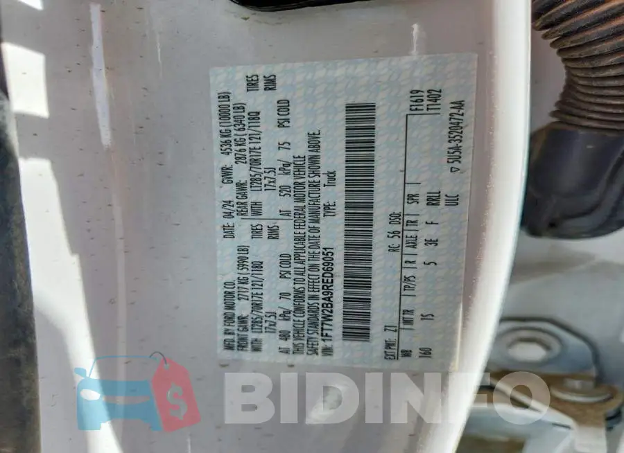 1FT7W2BA9RED69051 Photo# 12