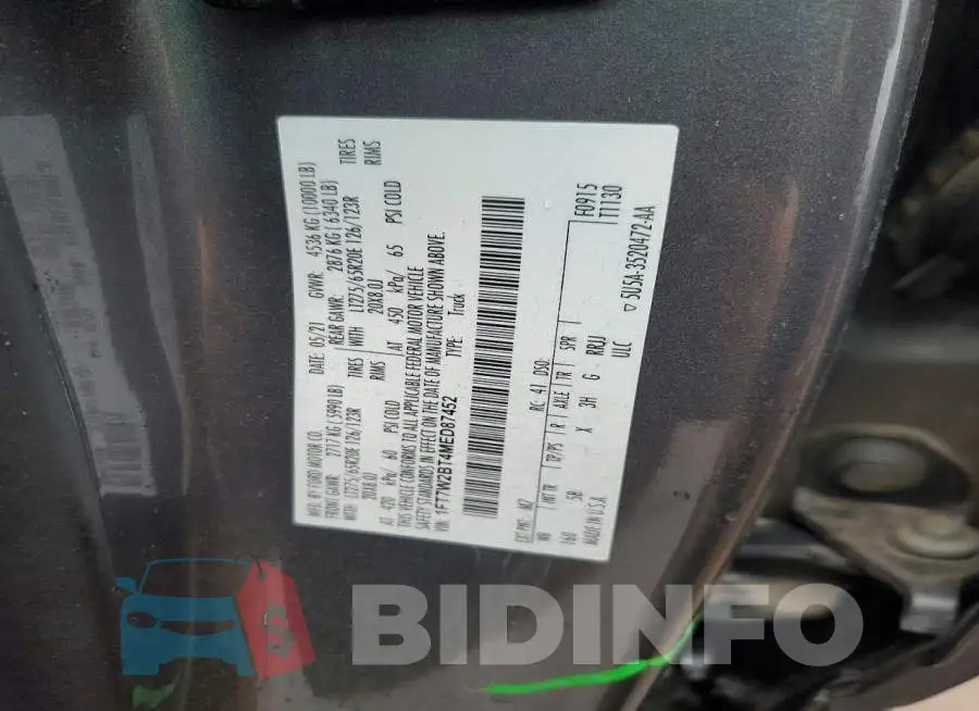 1FT7W2BT4MED87452 Photo# 12