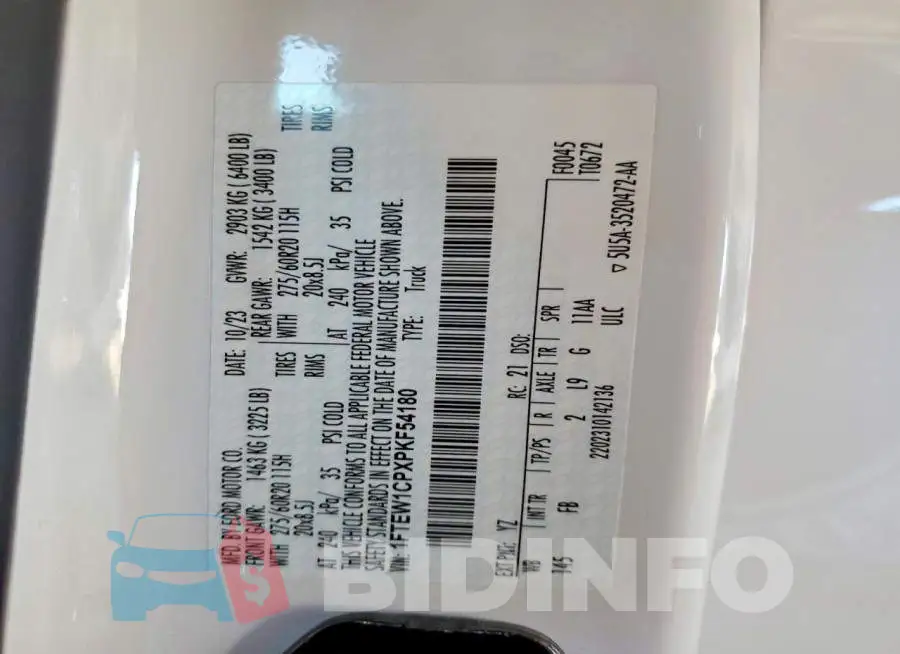 1FTEW1CPXPKF54180 Photo# 12