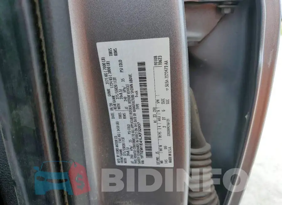 1FTEW1E41LKF32937 Photo# 12