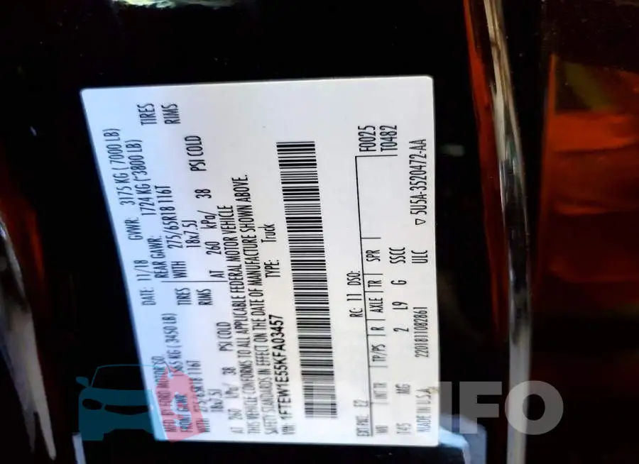 1FTEW1E55KFA03457 Photo# 13