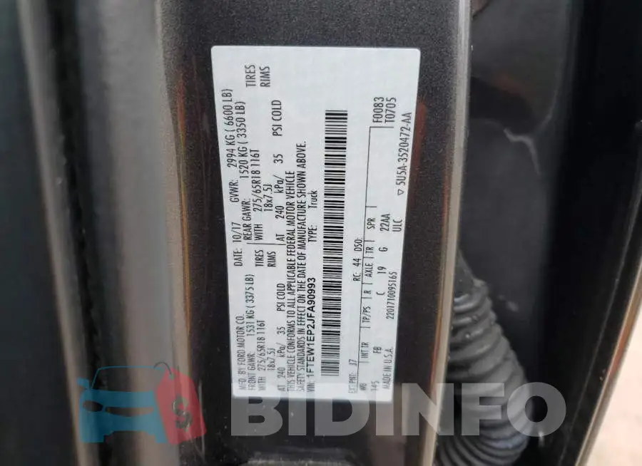 1FTEW1EP2JFA90993 Photo# 13