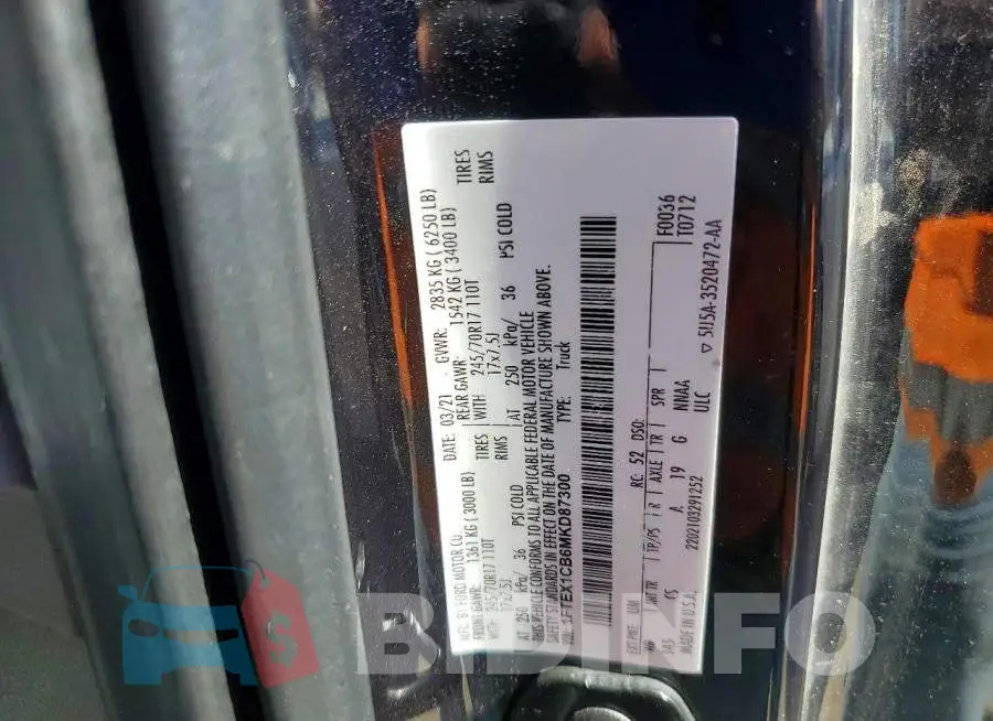 1FTEX1CB6MKD87300 Photo# 12