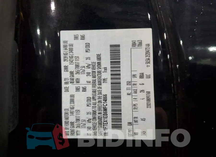 1FTEX1EB6MFC14866 Photo# 13