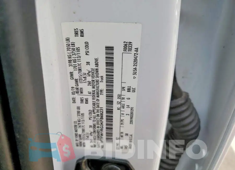 1FTFW1RG3KFB68231 Photo# 12