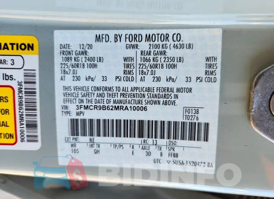 3FMCR9B62MRA10006 Photo# 13