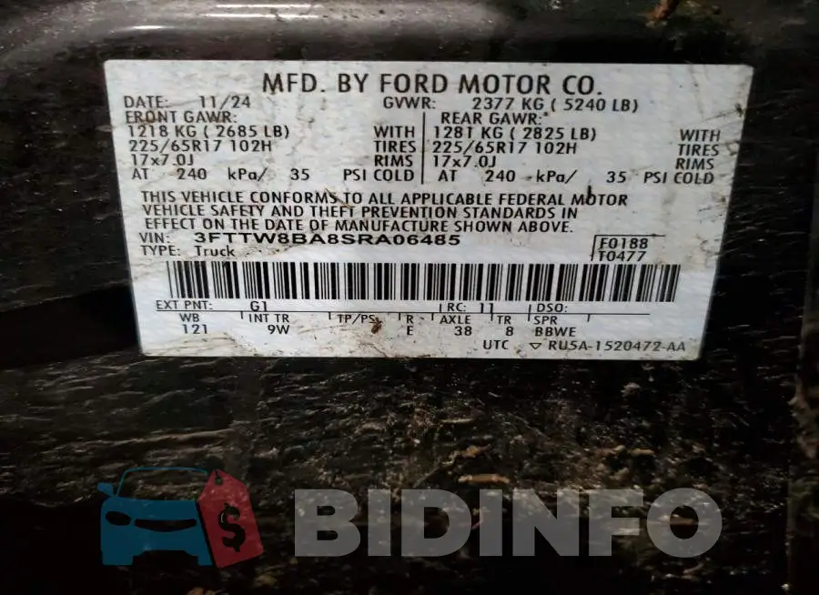 3FTTW8BA8SRA06485 Photo# 12