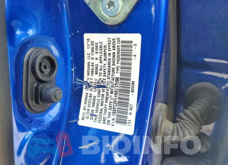 19XFC2F51HE007090 Photo# 12