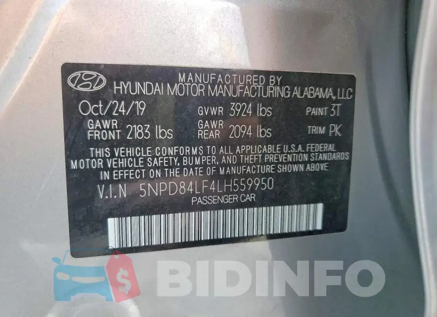 5NPD84LF4LH559950 Photo# 13