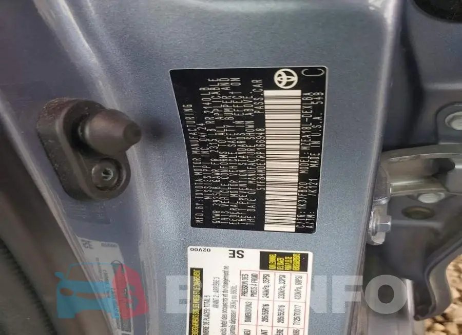 5YFB4MDE7RP166948 Photo# 12