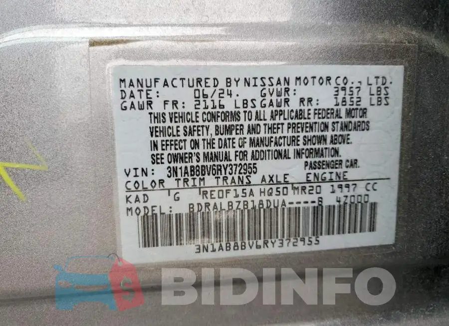 3N1AB8BV6RY372955 Photo# 12
