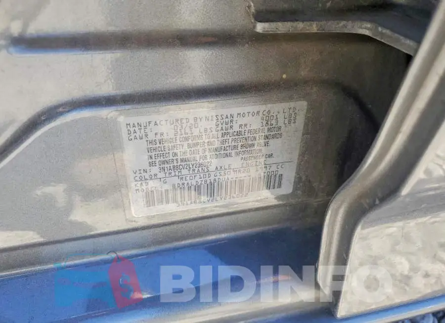 3N1AB8CV2LY236022 Photo# 12