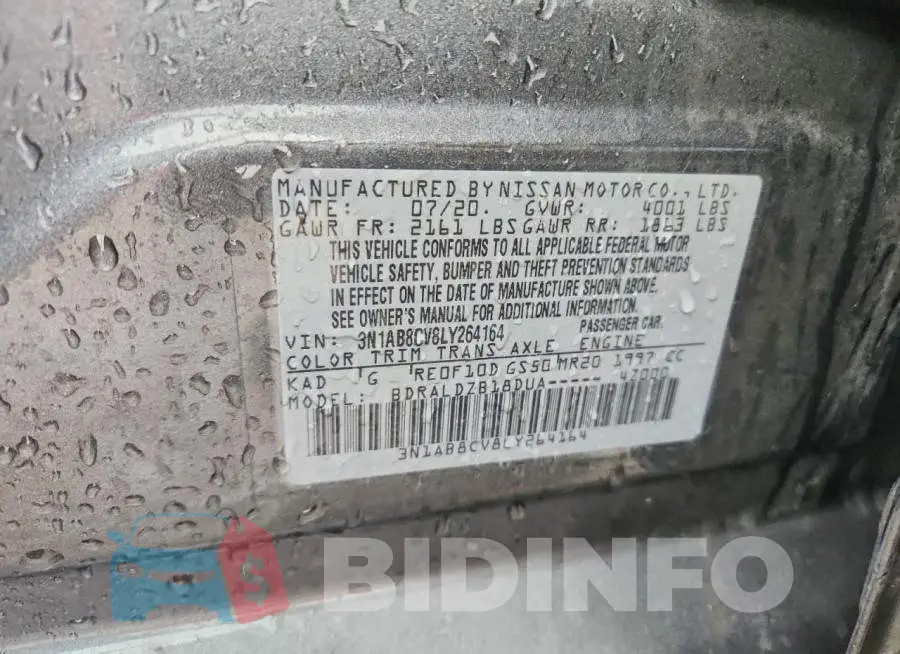 3N1AB8CV8LY264164 Photo# 12