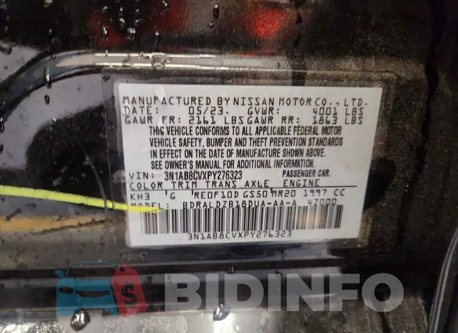 3N1AB8CVXPY276323 Photo# 12