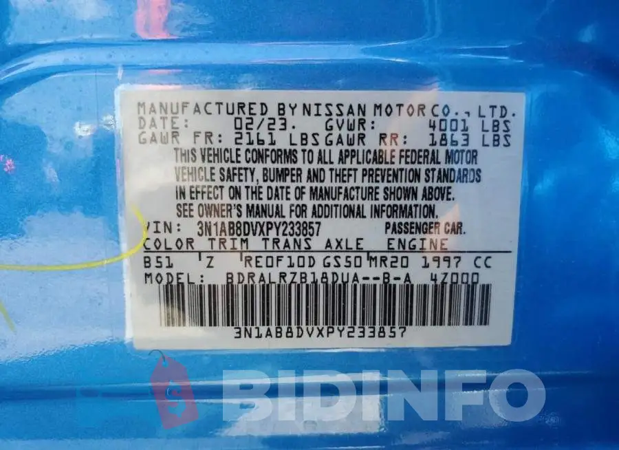 3N1AB8DVXPY233857 Photo# 12
