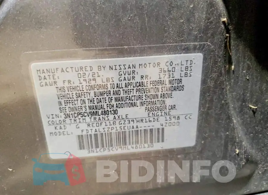3N1CP5CV9ML480130 Photo# 13