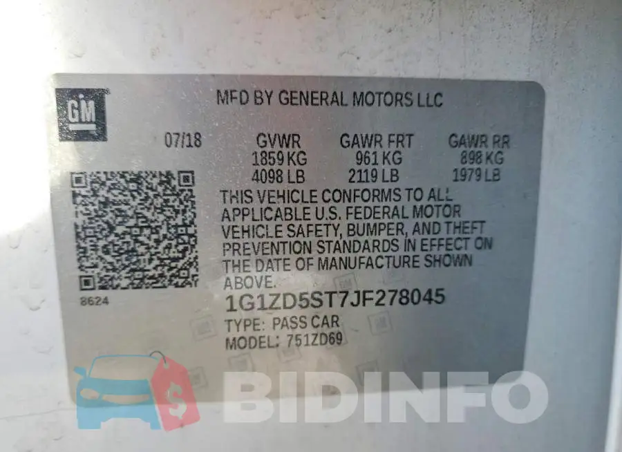 1G1ZD5ST7JF278045 Photo# 12