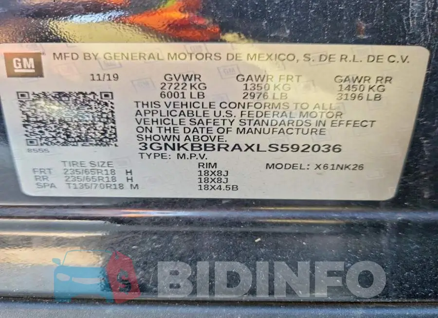 3GNKBBRAXLS592036 Photo# 13
