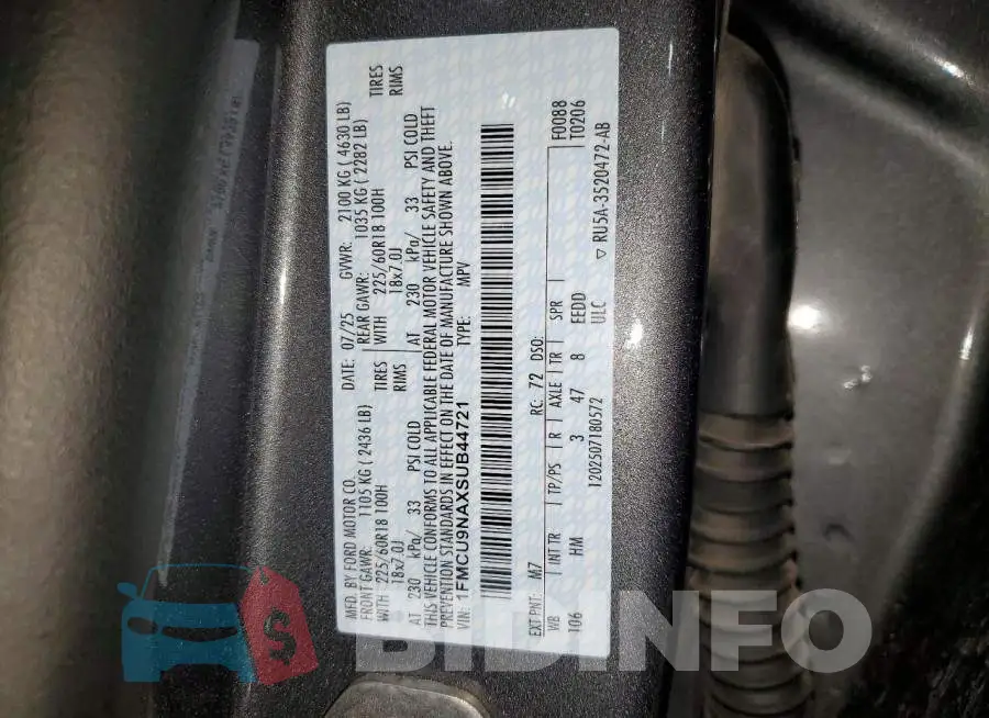 1FMCU9NAXSUB44721 Photo# 13