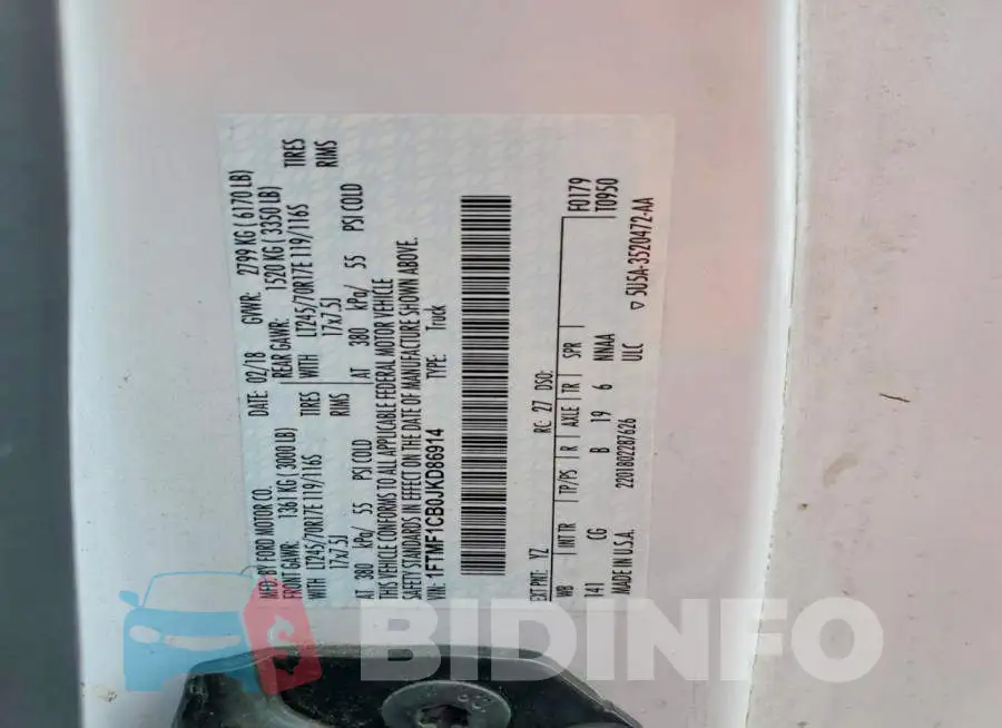 1FTMF1CB0JKD86914 Photo# 12