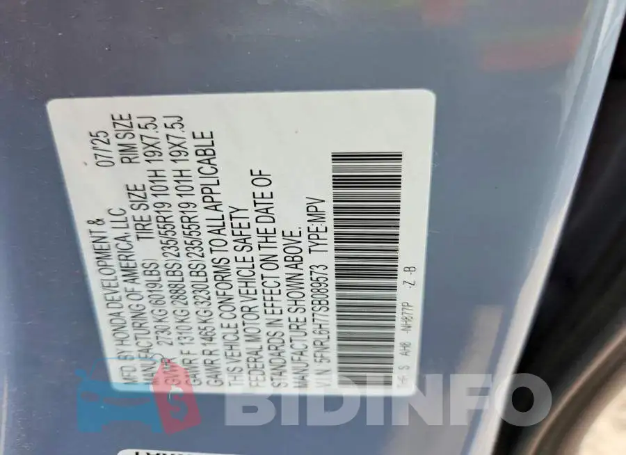 5FNRL6H77SB089573 Photo# 13