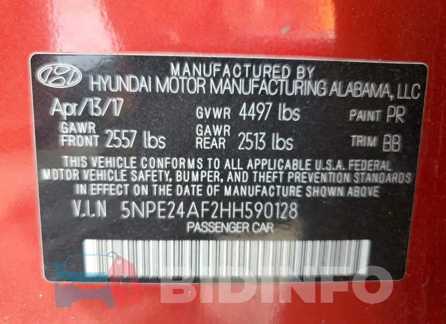 5NPE24AF2HH590128 Photo# 12