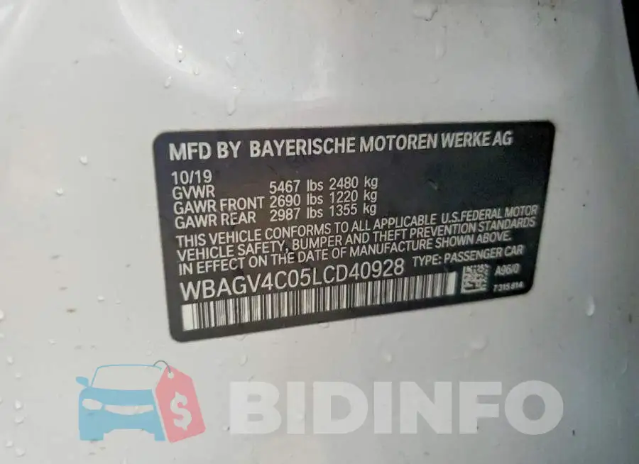 WBAGV4C05LCD40928 Photo# 12