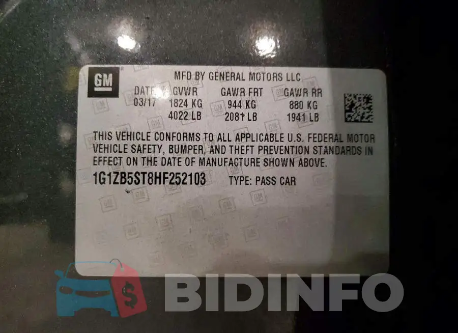 1G1ZB5ST8HF252103 Photo# 12