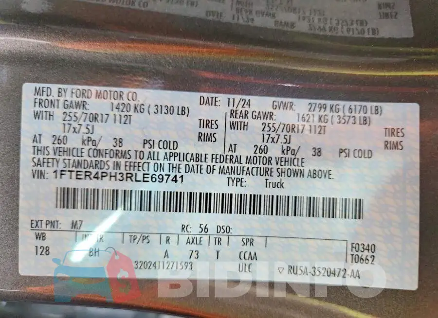 1FTER4PH3RLE69741 Photo# 13