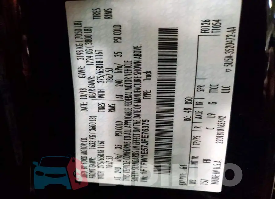 1FTFW1E57JFE76375 Photo# 12